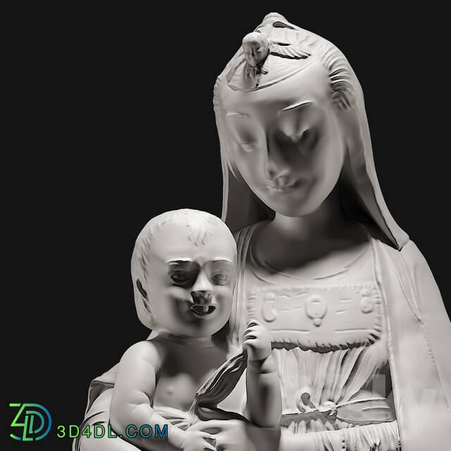Sculpture - The virgin with the laughing child