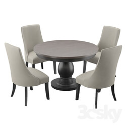 Table _ Chair - Barrington 5 Piece Dining Set 