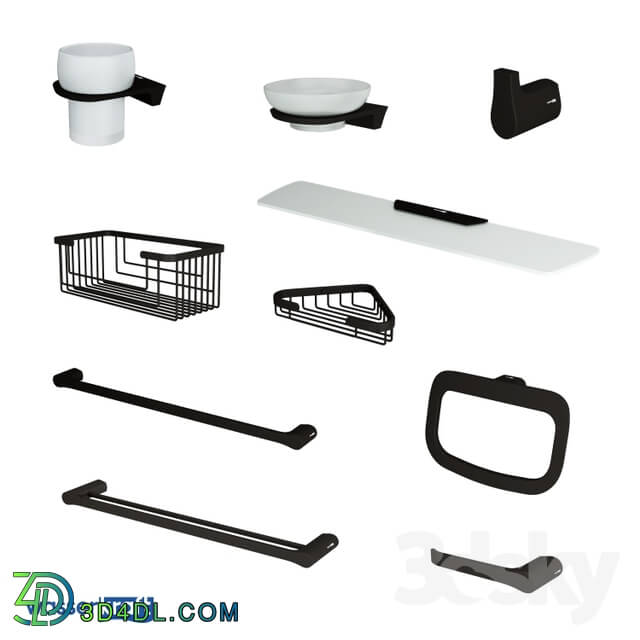 Bathroom accessories - Bathroom accessories Elbe_Black ORB-coating_OM