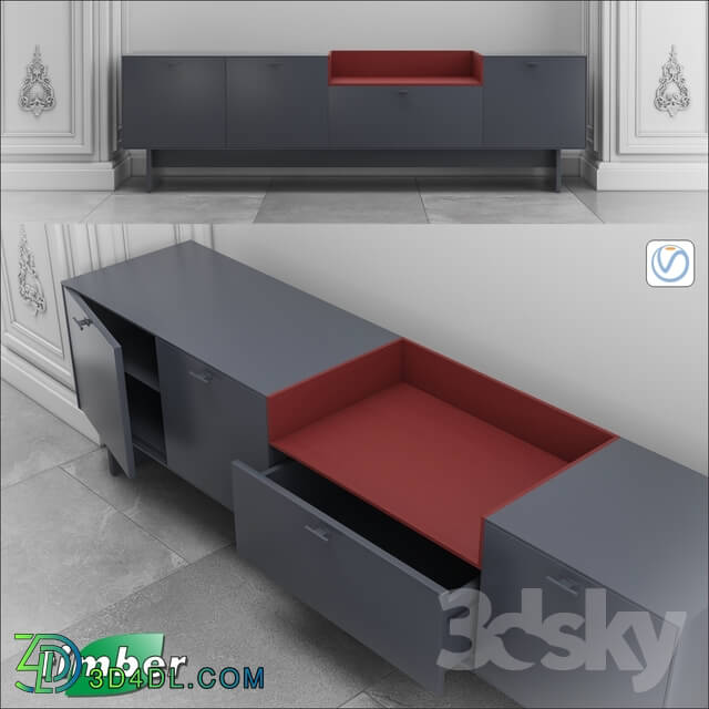 Sideboard _ Chest of drawer - OM Stand _MODENA_ T-606. Timber-mebel