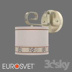 Wall light - OM Classic wall lamp with lampshade Eurosvet 60086_1 Frangia 