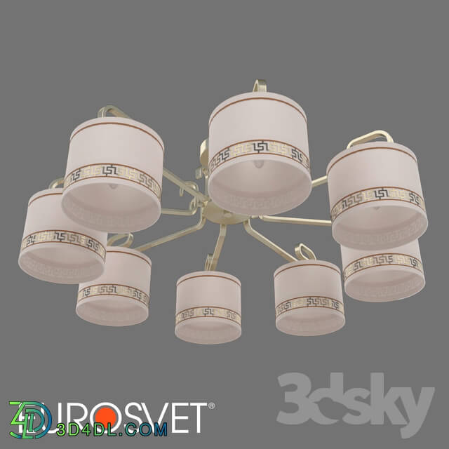 Ceiling light - OM Classic chandelier with lampshades Eurosvet 60086_8 Frangia