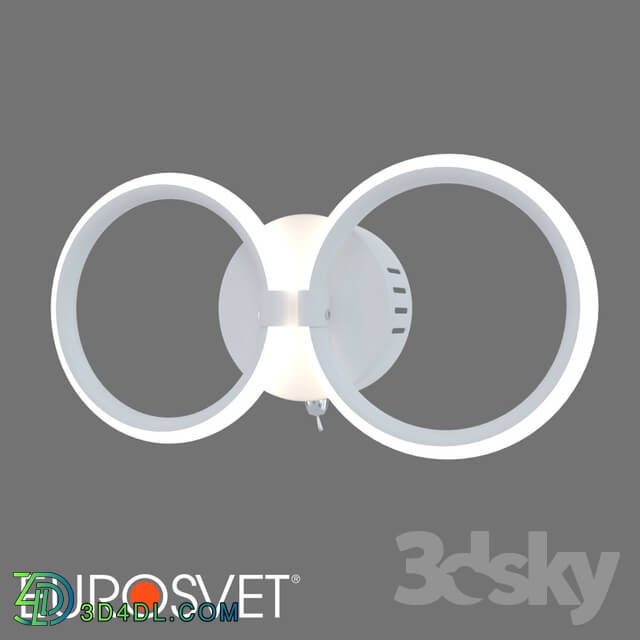 Wall light - OM Wall-mounted LED lamp with switch Eurosvet 90146_2 white Comfy