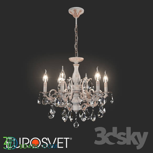 Ceiling light - OM Chandelier with crystal Eurosvet 3345_6 Aldis