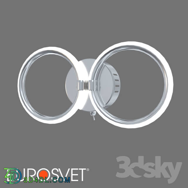 Wall light - OM Wall-mounted LED lamp Eurosvet 90146_2 chrome Comfy