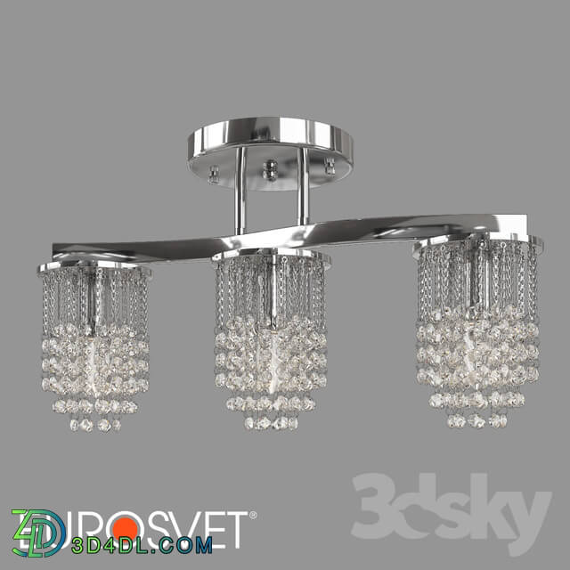 Ceiling light - OM Chandelier with crystal Eurosvet 3222_3 Ambroz