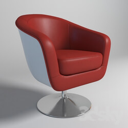 Arm chair - Modern Bonded Leather Chair Red 