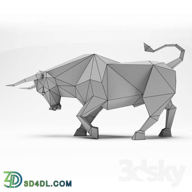 Sculpture - Bull low poly