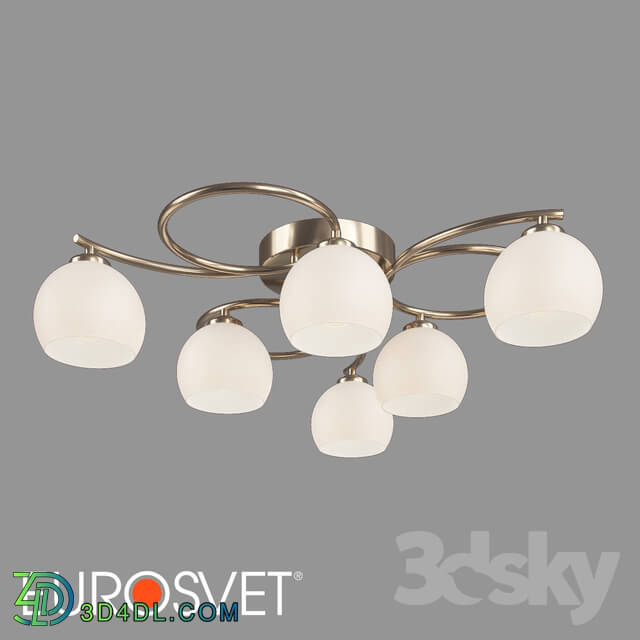 Ceiling light - OM Ceiling chandelier with glass shades Eurosvet 30144_6 Alba