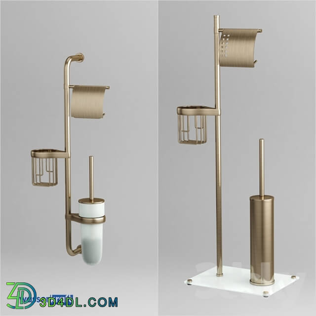 Bathroom accessories - Combined toilet racks_light bronze_OM