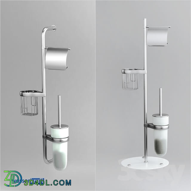 Bathroom accessories - Combined toilet racks_mated chrome_OM