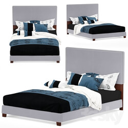 Bed - Boyd Upholstered Gray Full Bed 