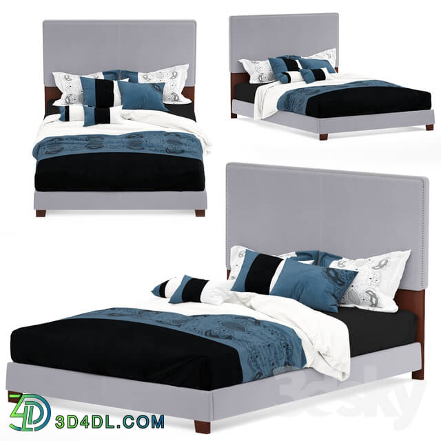 Bed - Boyd Upholstered Gray Full Bed