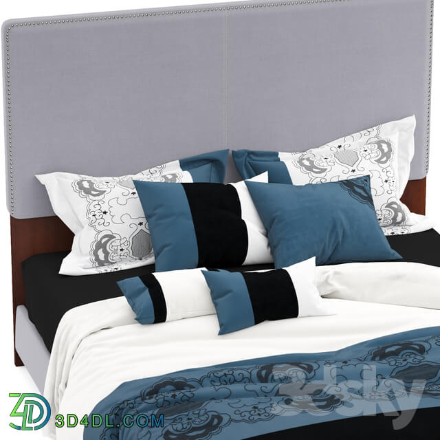 Bed - Boyd Upholstered Gray Full Bed