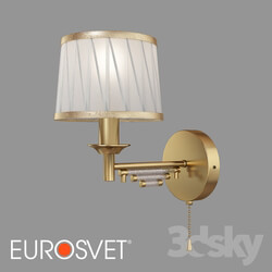 Wall light - OM Wall lamp with lampshade Eurosvet 60081_1 bronze Amalfi 