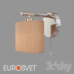 Wall light - OM Wall lamp with beige lampshade Eurosvet 60083_1 Elipse 