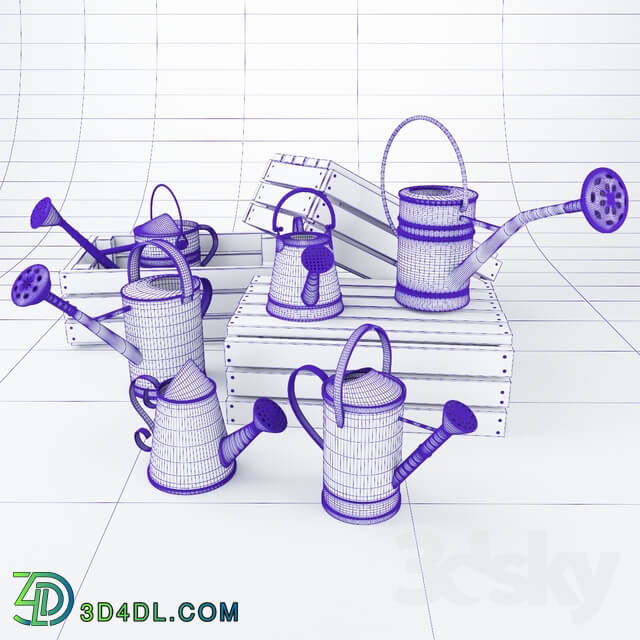 Miscellaneous - Set of watering cans