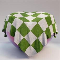 ONELVXE Green Gray Checker Fabric 