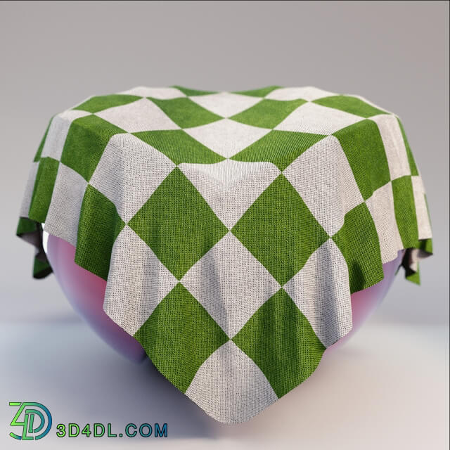 ONELVXE Green Gray Checker Fabric