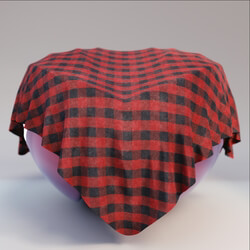 ONELVXE Red Black Plaid Fabric 
