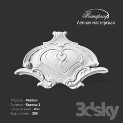 Decorative plaster - Kartush 1 Peterhof - stucco workshop 