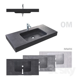 Wash basin - Concrete sink _Plateau_ 