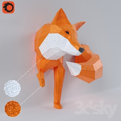 Sculpture - glitter fox 