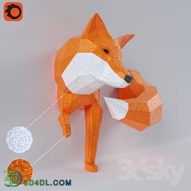 Sculpture - glitter fox