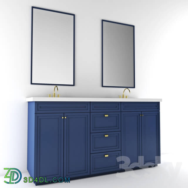 Bathroom furniture - double mirror bathroom cabinet