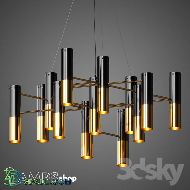 Ceiling light - Chandelier gold and black