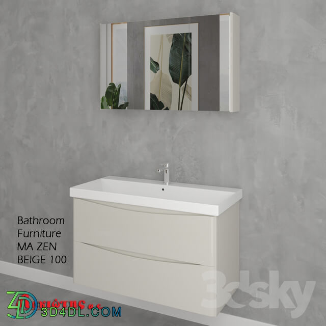 Bathroom furniture - Bathroom Furniture MA ZEN BEIGE 100cm