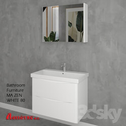 Bathroom furniture - Bathroom Furniture MA ZEN WHITE 80cm 