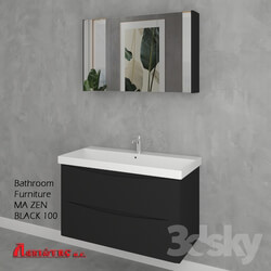 Bathroom furniture - Bathroom Furniture MA ZEN BLACK 100cm 
