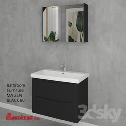 Bathroom furniture - Bathroom Furniture MA ZEN BLACK 80cm 