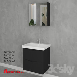 Bathroom furniture - Bathroom Furniture MA ZEN BLACK 60cm 