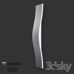 3D panel - OM Gypsum 3D panel SURF LED by Artpole 