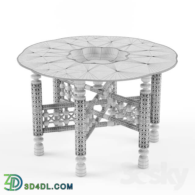 Table - Benares brass tray table