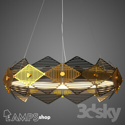 Ceiling light - Chandelier rhomb tissue 