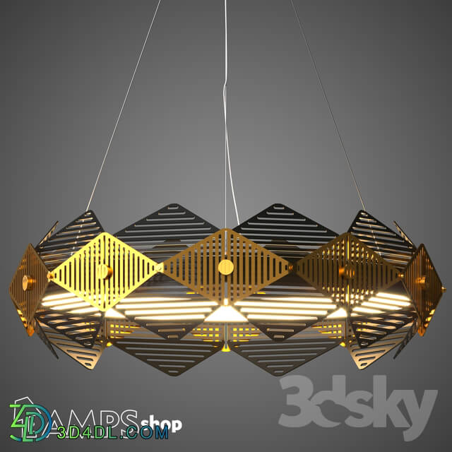 Ceiling light - Chandelier rhomb tissue