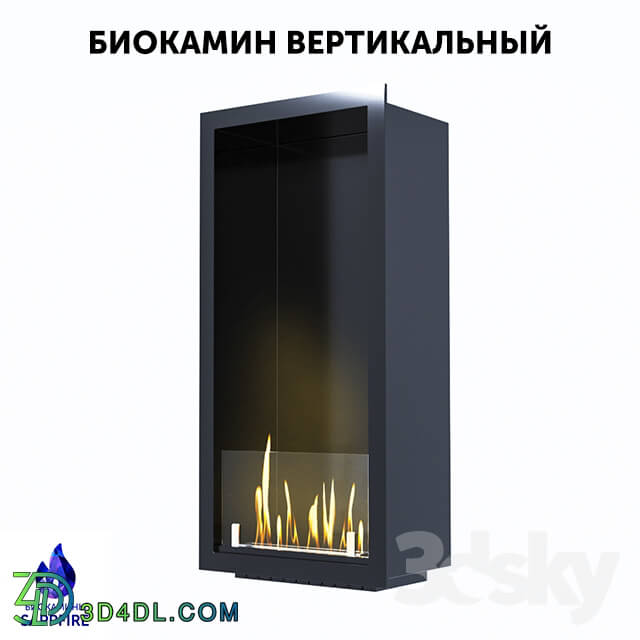 Fireplace - Built-in vertical biofireplace _ fireplace _SappFire_