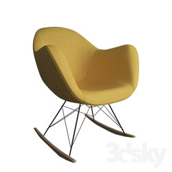 Chair - Yellow rocking chair 
