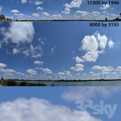 Panorama - blue sky with clouds version 3 