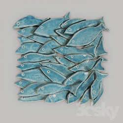 Other decorative objects - Ceramic panel _Fish_ 