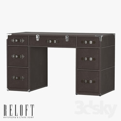 Table - Desk with storage drawers 106677 DBLK 