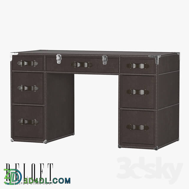 Table - Desk with storage drawers 106677 DBLK