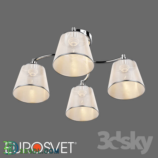 Ceiling light - OM Ceiling chandelier with lampshades Eurosvet 60094_4 Cornetto