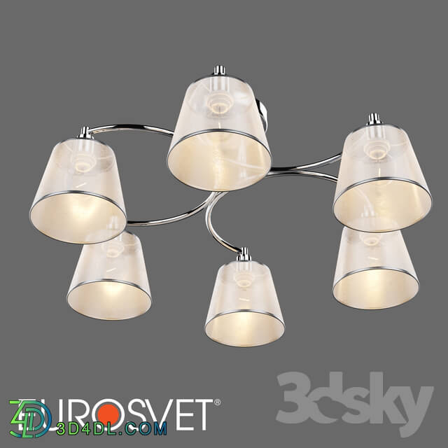 Ceiling light - OM Ceiling chandelier with lampshades Eurosvet 60094_6 Cornetto