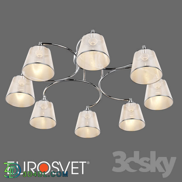 Ceiling light - OM Ceiling chandelier with lampshades Eurosvet 60094_8 Cornetto