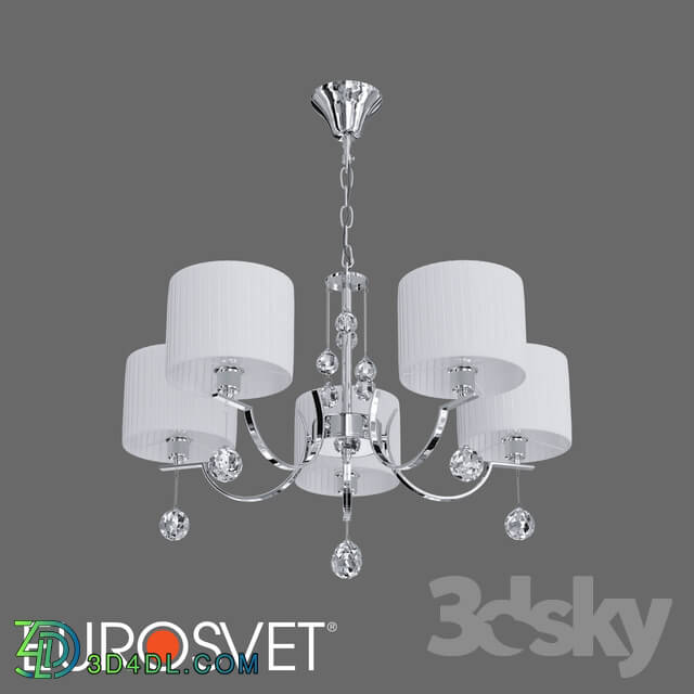 Ceiling light - OM Chandelier with white lampshades Eurosvet 60095_5 Napoli