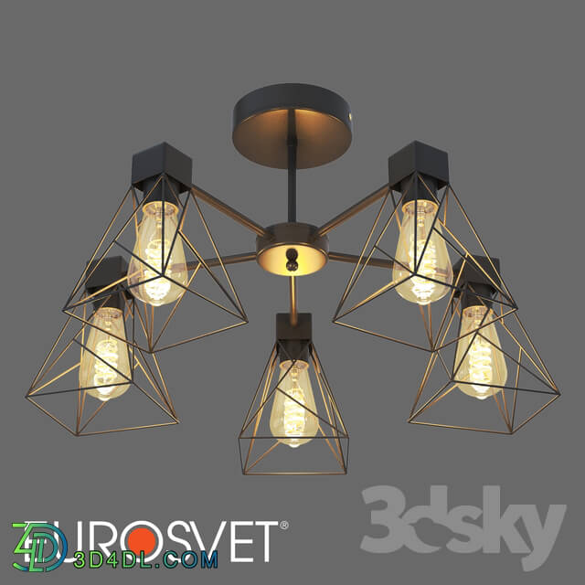 Ceiling light - OM Ceiling chandelier in the loft style Eurosvet 70107_5 Trappola